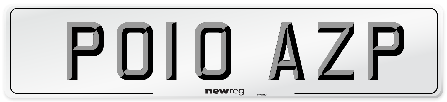 PO10 AZP Number Plate from New Reg